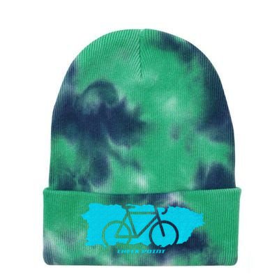 Puerto Rico Bike Cycling Tie Dye 12in Knit Beanie