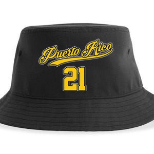 Puerto Rico Baseball 21 Santurce Boricua Baseball Fans Sustainable Bucket Hat