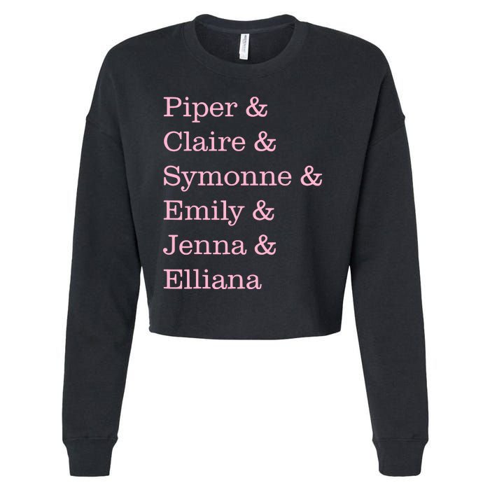 Piper Rockelle Butterfly Merch Cropped Pullover Crew