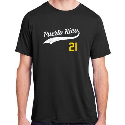 Puerto Rico Baseball 21 For Santurce Baseball Fans Adult ChromaSoft Performance T-Shirt