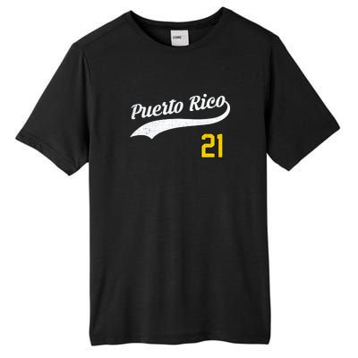 Puerto Rico Baseball 21 For Santurce Baseball Fans Tall Fusion ChromaSoft Performance T-Shirt