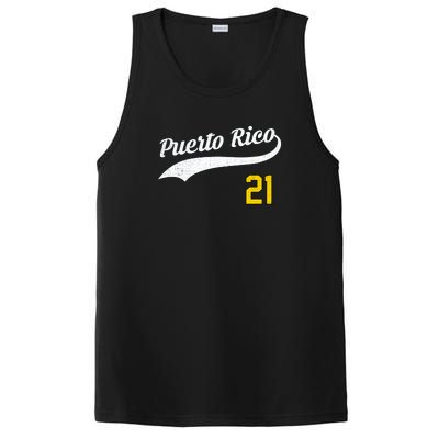 Puerto Rico Baseball 21 For Santurce Baseball Fans PosiCharge Competitor Tank