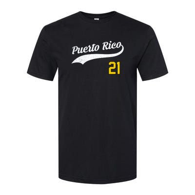 Puerto Rico Baseball 21 For Santurce Baseball Fans Softstyle CVC T-Shirt