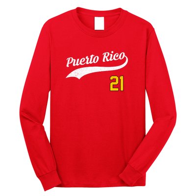 Puerto Rico Baseball 21 For Santurce Baseball Fans Long Sleeve Shirt