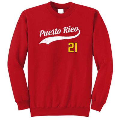 Puerto Rico Baseball 21 For Santurce Baseball Fans Sweatshirt