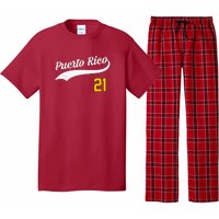 Puerto Rico Baseball 21 For Santurce Baseball Fans Pajama Set