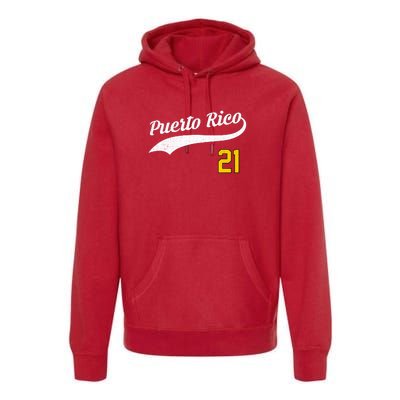 Puerto Rico Baseball 21 For Santurce Baseball Fans Premium Hoodie