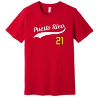 Puerto Rico Baseball 21 For Santurce Baseball Fans Premium T-Shirt