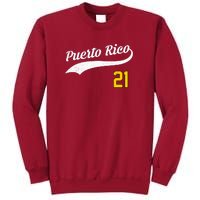 Puerto Rico Baseball 21 For Santurce Baseball Fans Tall Sweatshirt