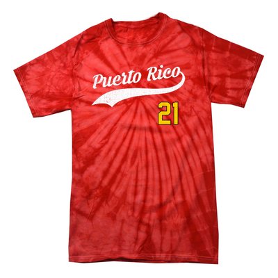 Puerto Rico Baseball 21 For Santurce Baseball Fans Tie-Dye T-Shirt