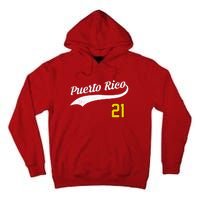 Puerto Rico Baseball 21 For Santurce Baseball Fans Tall Hoodie