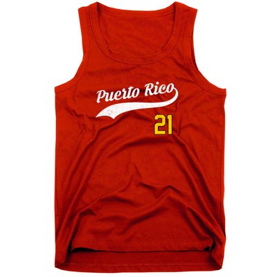 Puerto Rico Baseball 21 For Santurce Baseball Fans Tank Top