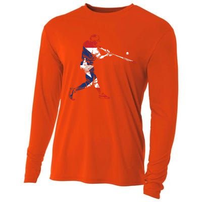 Puerto Rico Baseball Gift Cute Famous Island Game Gift Cooling Performance Long Sleeve Crew