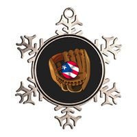 Puerto Rican Baseball Sport Puerto Rico Baseball Team Metallic Star Ornament