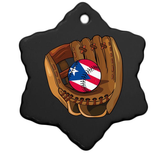 Puerto Rican Baseball Sport Puerto Rico Baseball Team Ceramic Star Ornament