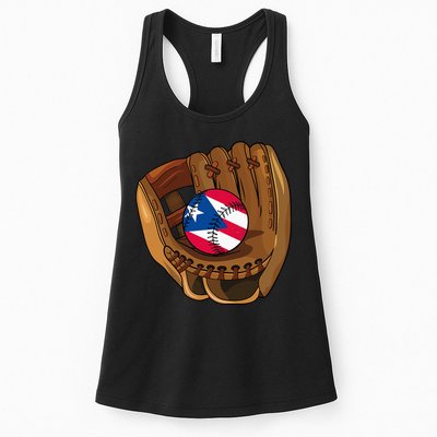 Puerto Rican Baseball Sport Puerto Rico Baseball Team Womens Tank Top