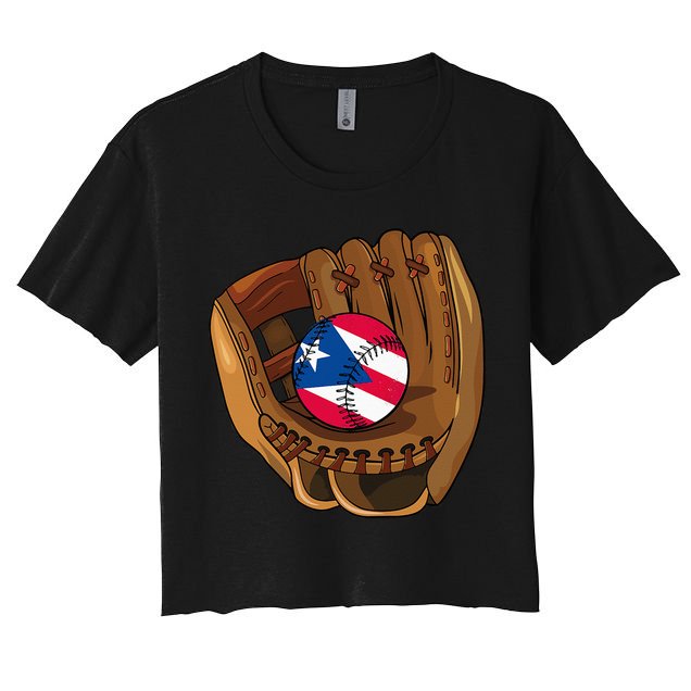 Puerto Rican Baseball Sport Puerto Rico Baseball Team Crop Top