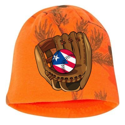 Puerto Rican Baseball Sport Puerto Rico Baseball Team Kati - Camo Knit Beanie