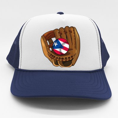 Puerto Rican Baseball Sport Puerto Rico Baseball Team Trucker Hat