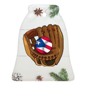 Puerto Rican Baseball Sport Puerto Rico Baseball Team Ceramic Bell Ornament