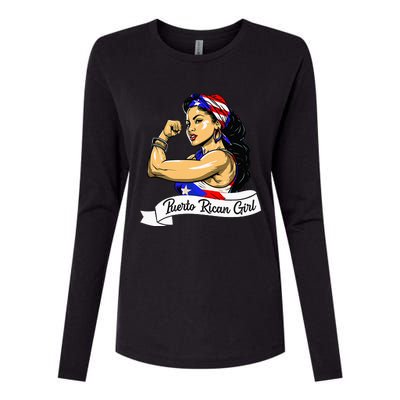 Puerto Rican  Boricua Puerto Rico Flag Pride  Mujer Womens Cotton Relaxed Long Sleeve T-Shirt