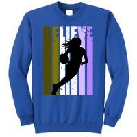 Purple Retro Basketball Player Team Coach Coaching Funny Gift Sweatshirt