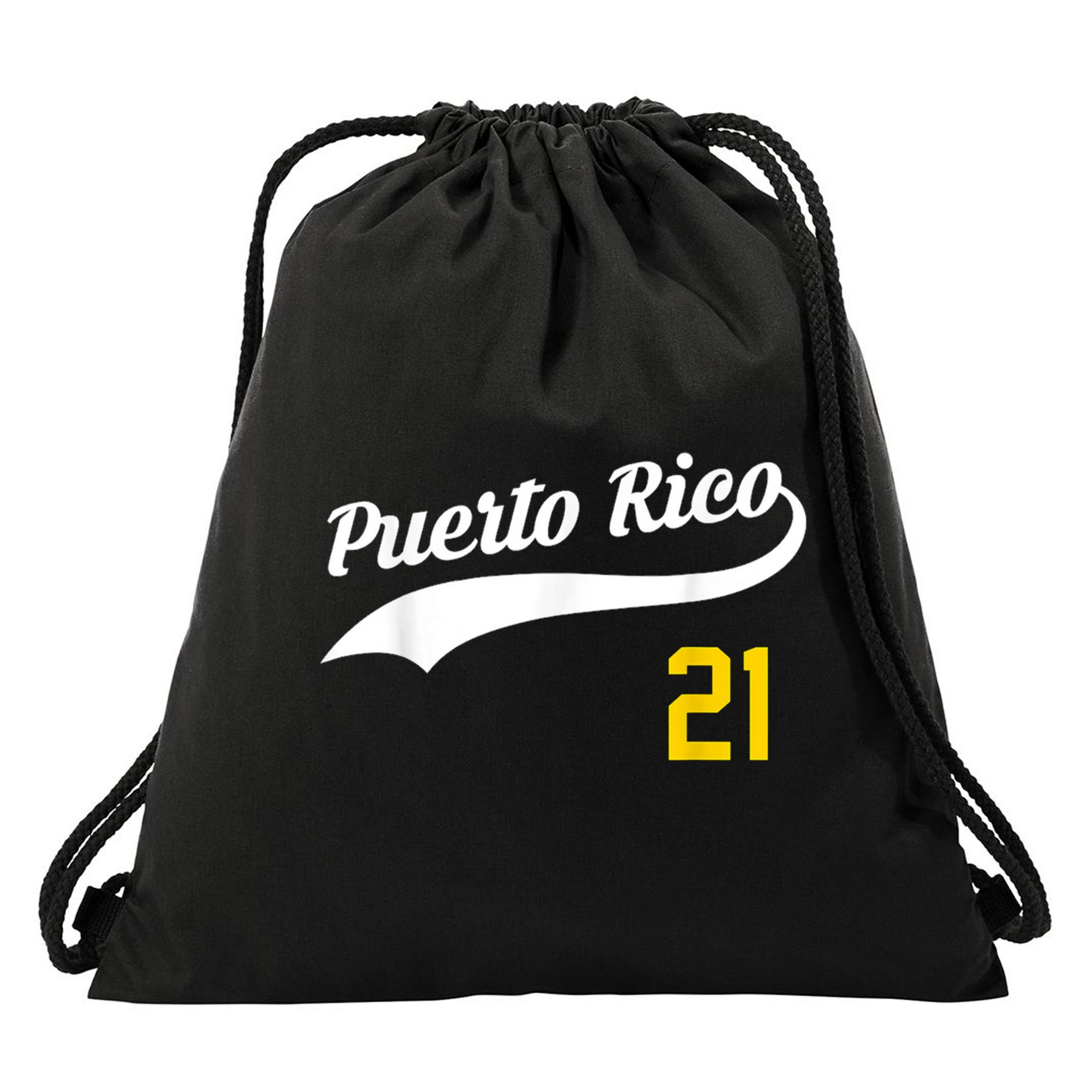 Puerto Rico Baseball 21 For Santurce Baseball Fans Drawstring Bag