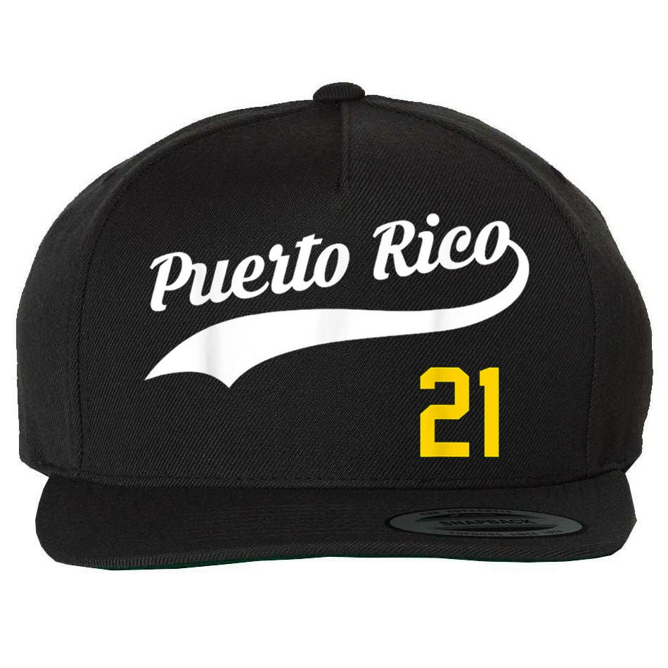 Puerto Rico Baseball 21 For Santurce Baseball Fans Wool Snapback Cap