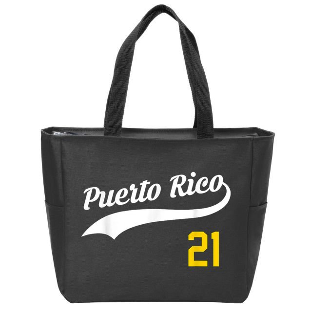 Puerto Rico Baseball 21 For Santurce Baseball Fans Zip Tote Bag