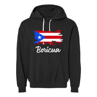 Puerto Rico Boricua Vintage Puerto Rican Flag Garment-Dyed Fleece Hoodie