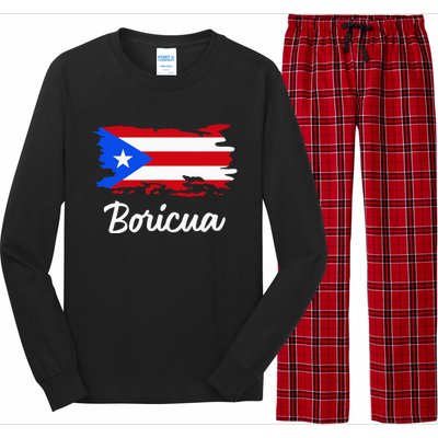 Puerto Rico Boricua Vintage Puerto Rican Flag Long Sleeve Pajama Set