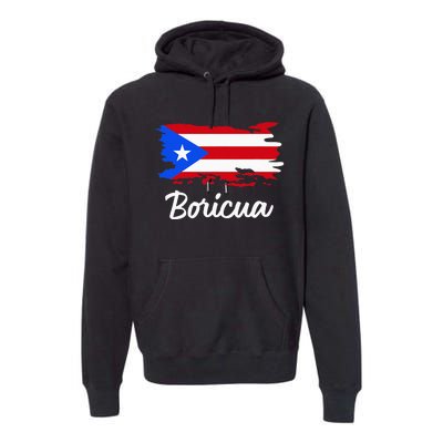 Puerto Rico Boricua Vintage Puerto Rican Flag Premium Hoodie