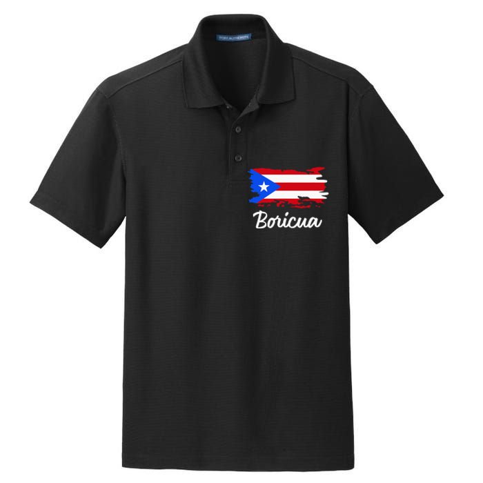 Puerto Rico Boricua Vintage Puerto Rican Flag Dry Zone Grid Polo