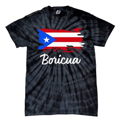 Puerto Rico Boricua Vintage Puerto Rican Flag Tie-Dye T-Shirt