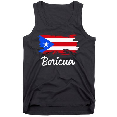 Puerto Rico Boricua Vintage Puerto Rican Flag Tank Top