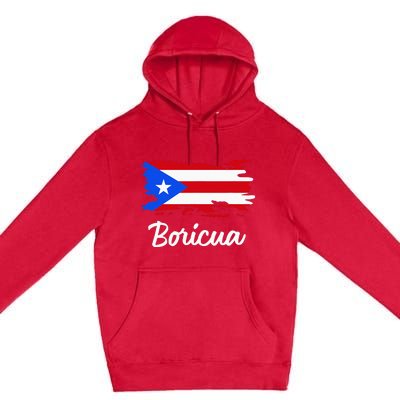 Puerto Rico Boricua Vintage Puerto Rican Flag Premium Pullover Hoodie