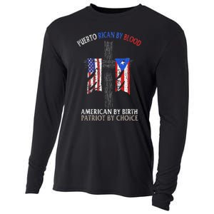 Puerto Rican By Blood American By Birth Patriot By Choice Cooling Performance Long Sleeve Crew