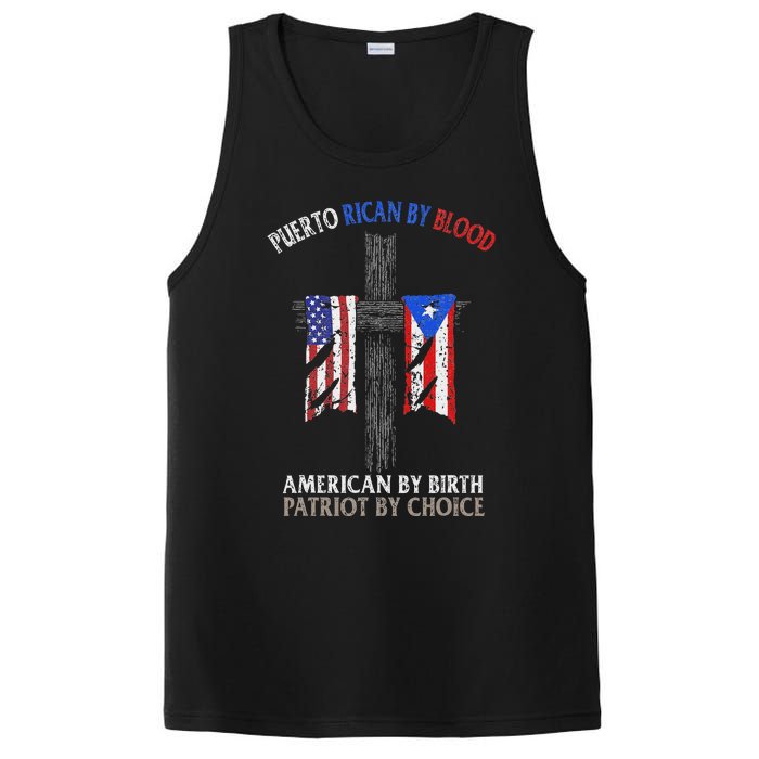 Puerto Rican By Blood American By Birth Patriot By Choice PosiCharge Competitor Tank