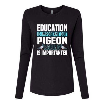 Pigeon Racing Birdwatching Trainer Breeder Womens Cotton Relaxed Long Sleeve T-Shirt