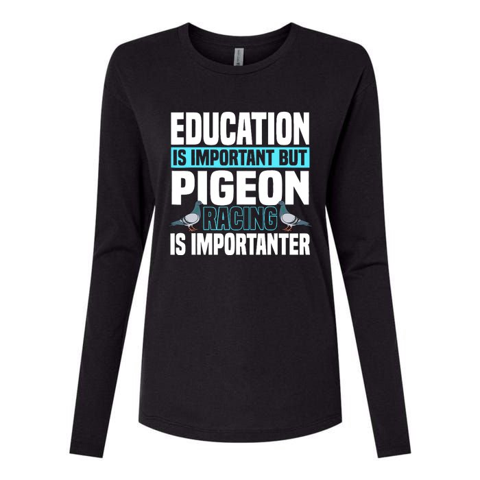 Pigeon Racing Birdwatching Trainer Breeder Womens Cotton Relaxed Long Sleeve T-Shirt