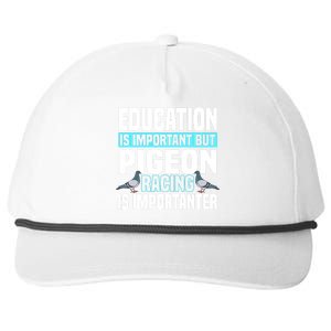 Pigeon Racing Birdwatching Trainer Breeder Snapback Five-Panel Rope Hat