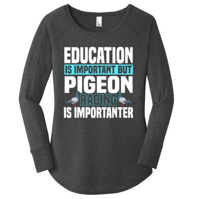 Pigeon Racing Birdwatching Trainer Breeder Women's Perfect Tri Tunic Long Sleeve Shirt