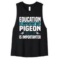 Pigeon Racing Birdwatching Trainer Breeder Women's Racerback Cropped Tank