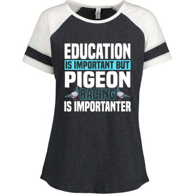 Pigeon Racing Birdwatching Trainer Breeder Enza Ladies Jersey Colorblock Tee