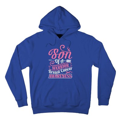 Pink Ribbon Breast Cancer Awareness Son Of Warrior Funny Gift Hoodie