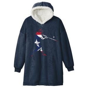 Puerto Rico Baseball Cool Gift Cute Famous Island Game Gift Hooded Wearable Blanket