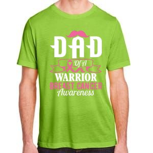 Pink Ribbon Breast Cancer Awareness Dad Of A Warrior Fight Gift Adult ChromaSoft Performance T-Shirt