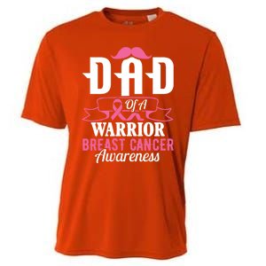 Pink Ribbon Breast Cancer Awareness Dad Of A Warrior Fight Gift Cooling Performance Crew T-Shirt