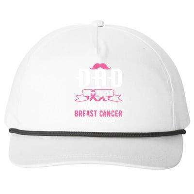 Pink Ribbon Breast Cancer Awareness Dad Of A Warrior Fight Gift Snapback Five-Panel Rope Hat