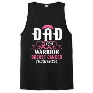 Pink Ribbon Breast Cancer Awareness Dad Of A Warrior Fight Gift PosiCharge Competitor Tank